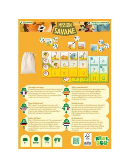 Jeu de société Mission Savane (+5 ans)