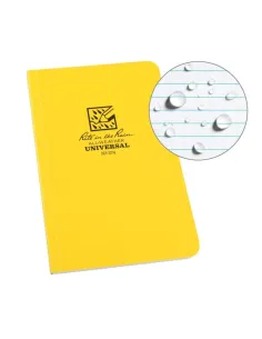 CARNET ETANCHE - SPIRALE - 128 PAGES - JAUNE - 115x185 MM...