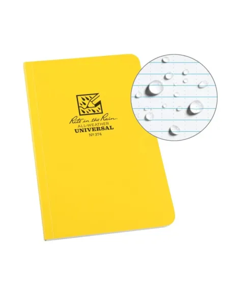 Carnet étanche Rite in the Rain - RELIE - 128 PAGES - JAUNE - 115x185 MM - N°374