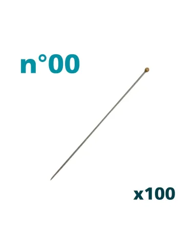 Stainless steel entomological pins 39mm (choice of n°00, 0, 1 or 2) (x100) - Le Club Biotope