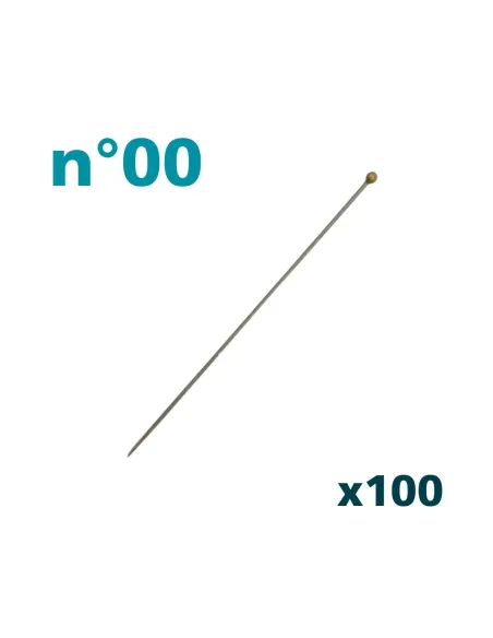 Stainless steel entomological pins 39mm (choice of n°00, 0, 1 or 2) (x100) - Le Club Biotope