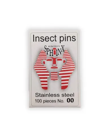 Alfileres entomológicos inox 39mm (a elegir n°00, 0, 1 o 2) (x100) - Le Club Biotope