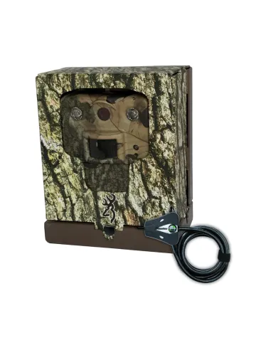 Caja de seguridad BTC-SB-SM para trampas fotográficas Browning (Strike Force - Dark y Command Ops ELITE) - Con cable antirrobo