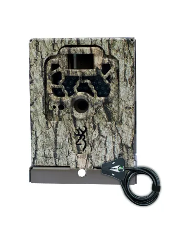 Boitier de protection BTC-SB CAMO pour pièges photos Browning Spec ops - Avec câble antivol